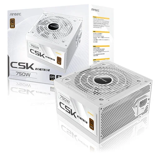 Ảnh tin Nguồn máy tính Antec CSK DC 750 750W 80 Plus Bronze | Non Modular, PCIe 5.1, ATX, Trắng