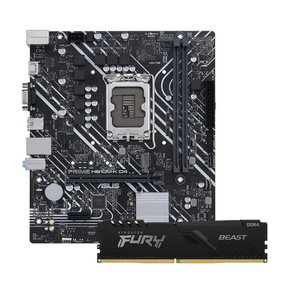 Ảnh tin COMBO RAM 8GB Kingston - Main H610M Asus MK