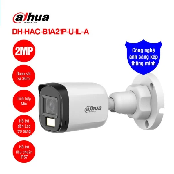 Ảnh tin Camera HDCVI 2MP DAHUA DH-HAC-B1A21P-U-IL-A