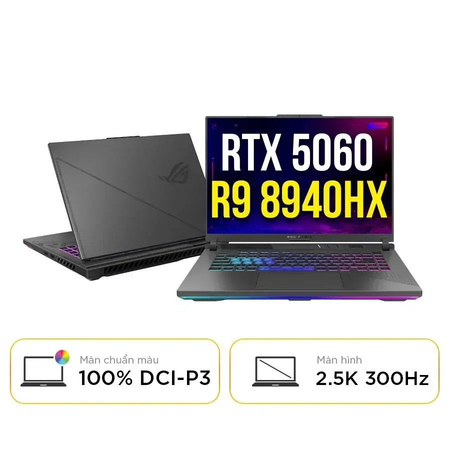 Ảnh tin Laptop Gaming ASUS ROG Strix G16 (2025) G614 (G614PP-TS112W) (R9-8940HX, 16G D5, 512G NVMe, 16" WQXG