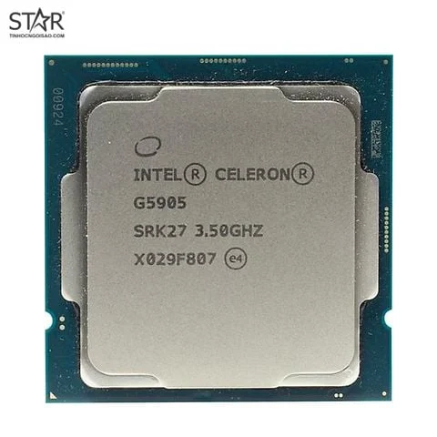 Ảnh tin CPU Intel Celeron G5905 Tray (No Box, Có VAT) | 2 nhân 2 luồng, 3.5GHz, Socket LGA1200