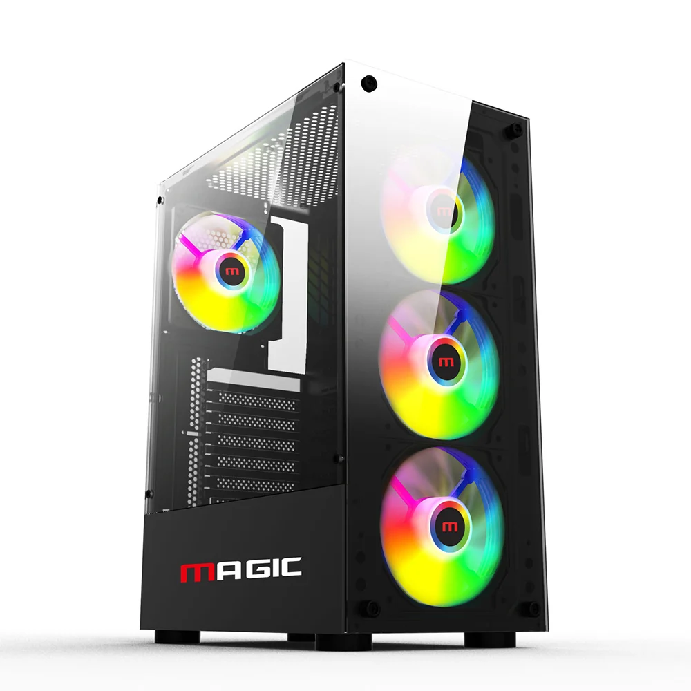 Ảnh tin Thùng máy MAGIC GA-03 ATX (Chưa kèm Fan) | Mặt Kính, Đen