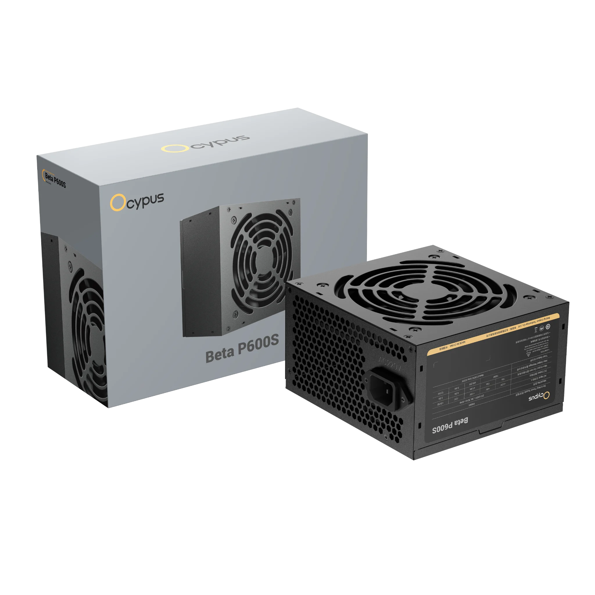 Ảnh tin Nguồn Ocypus Beta P600S 600W (P/N Beta-P500S-NDHBK026X-EU) | Non Modular, ATX, Đen