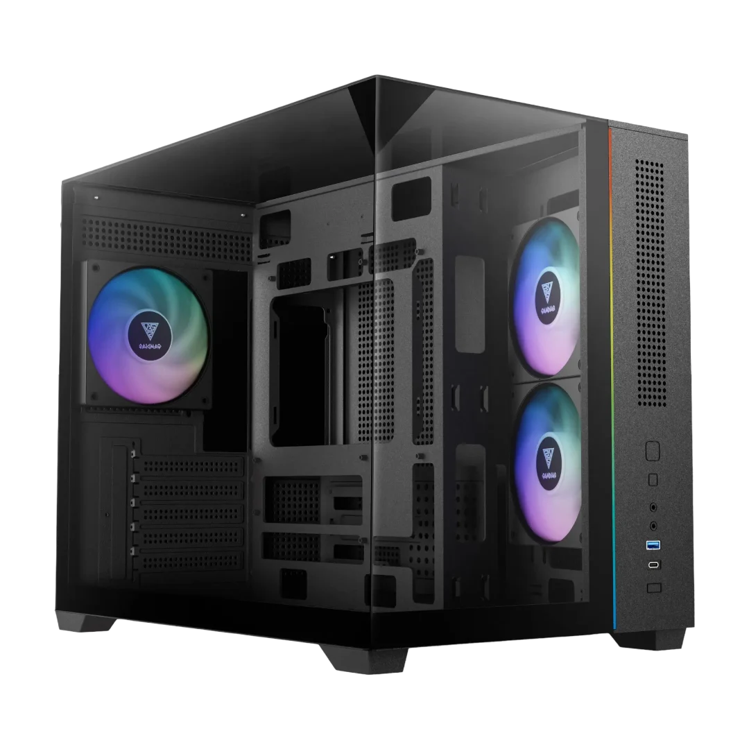 Ảnh tin Thùng máy Gamdias Atlas M3M (Kèm sẵn 3 Fan ARGB) | M-ATX, Micro Tower, Kính cường lực, Đen