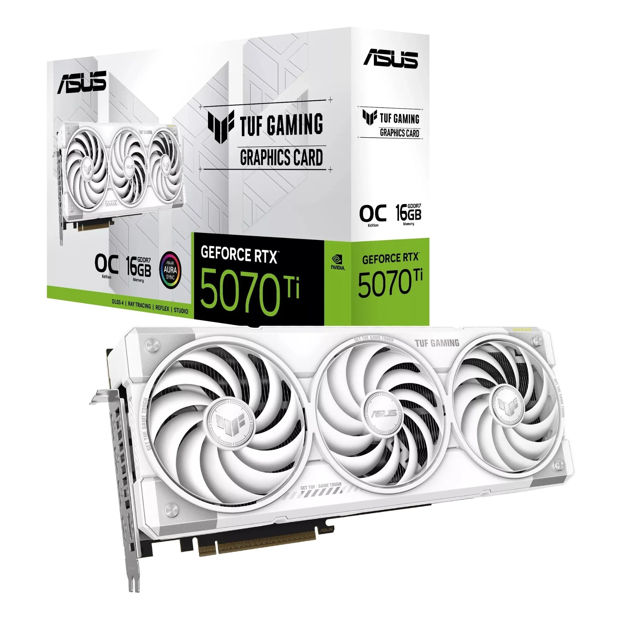 Ảnh tin Card màn hình NVIDIA GeForce RTX 5070 Ti ASUS TUF OC White Gaming | 16GB GDDR7, White Edition…