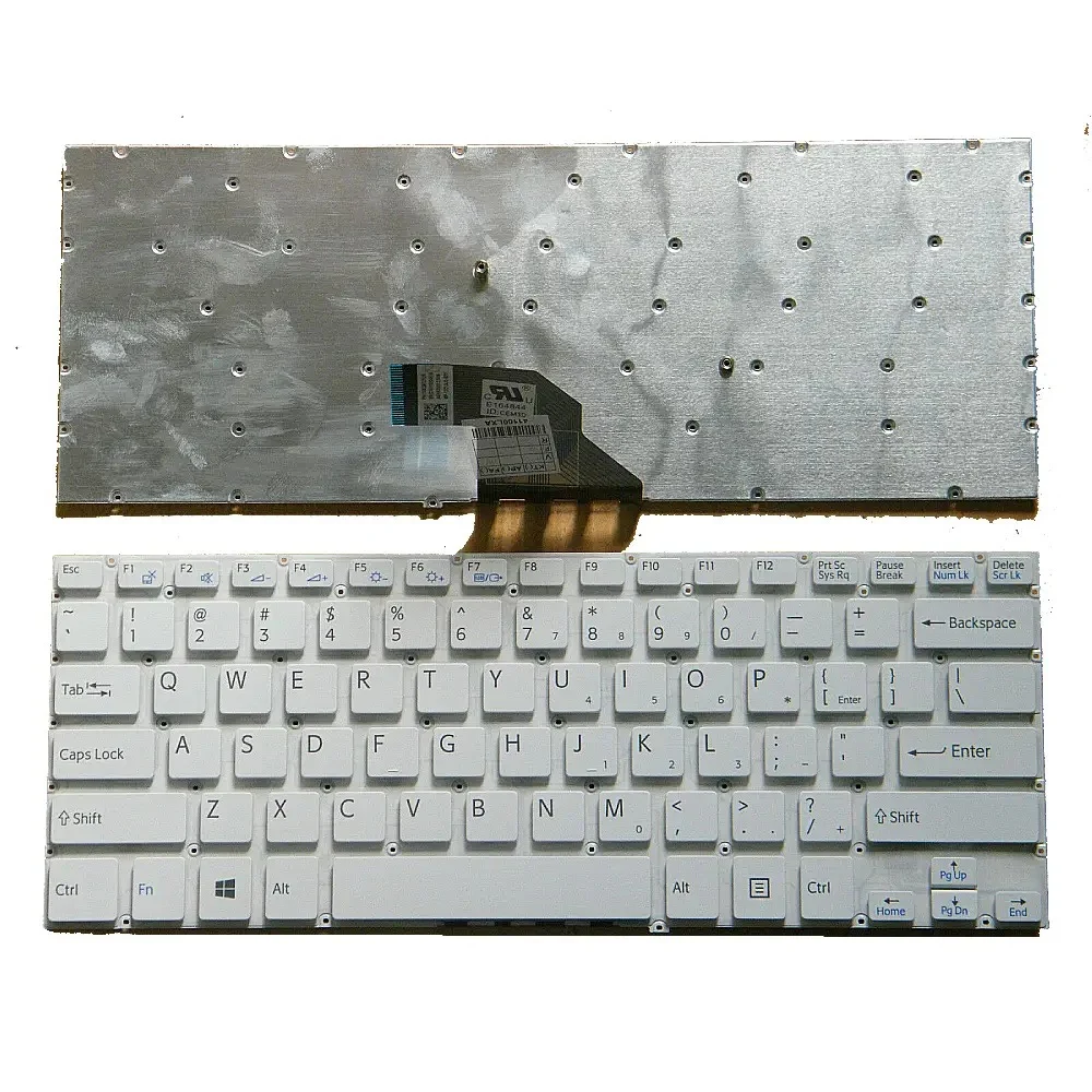 Ảnh tin Bàn phím laptop Sony Vaio SVF142, SVF143, SVF14E (Trắng, cáp cong trái)