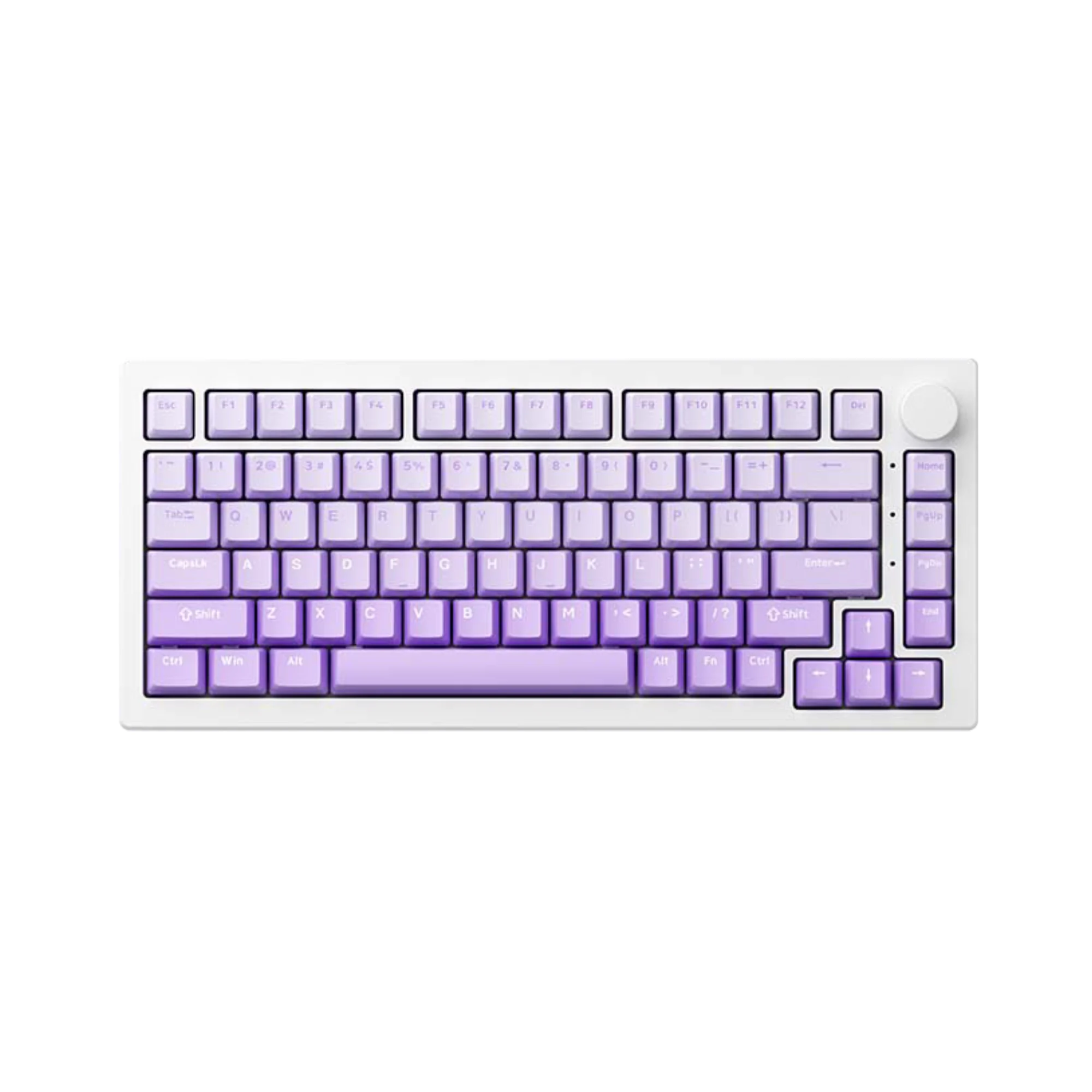 Ảnh tin Bàn phím cơ gaming AKKO 5075 V3 White Purple | Không dây, 75%, Akko Frost Pink Switch