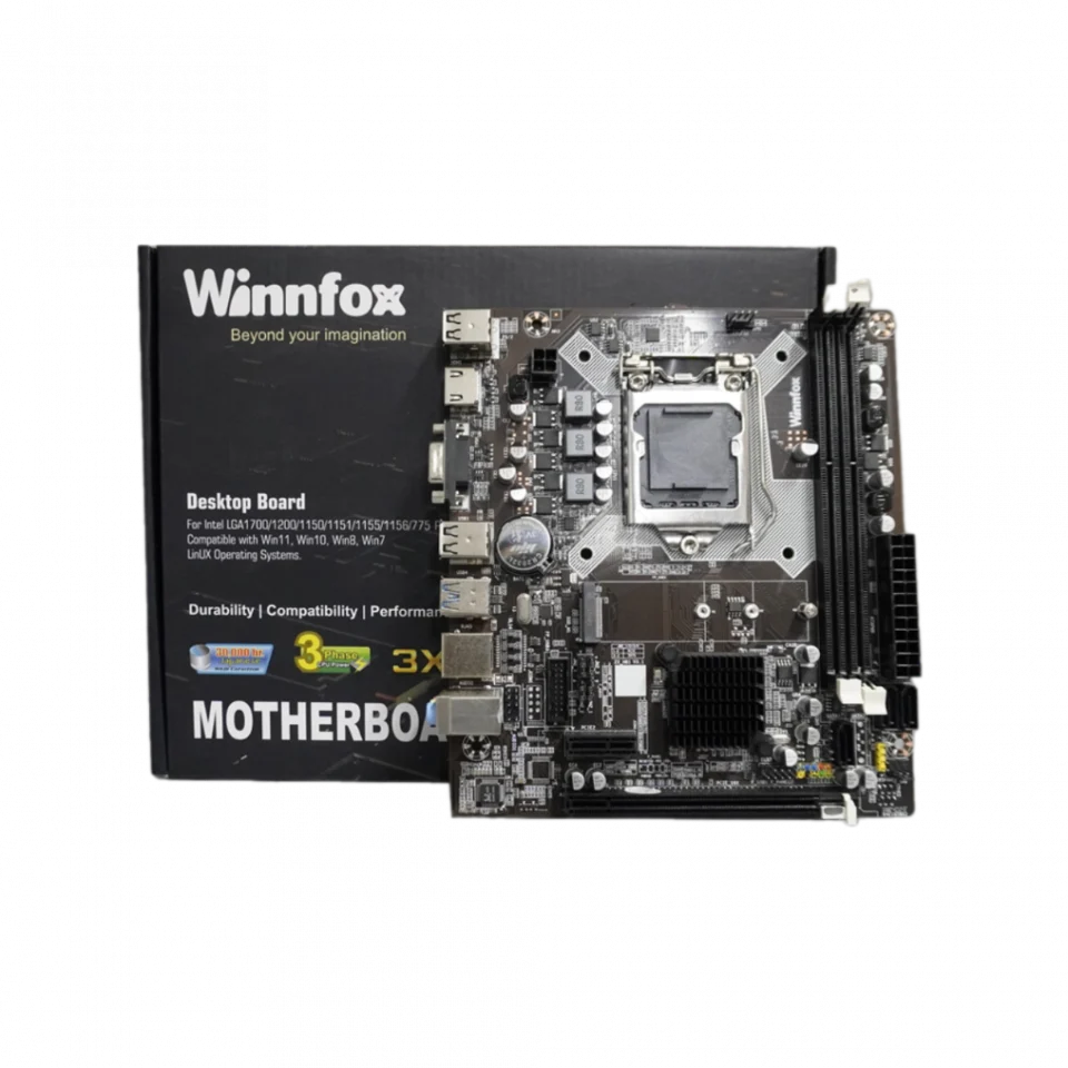 Ảnh tin Mainboard (Intel) Winnfox H81 | LGA1150, 2 khe DDR3, ATX
