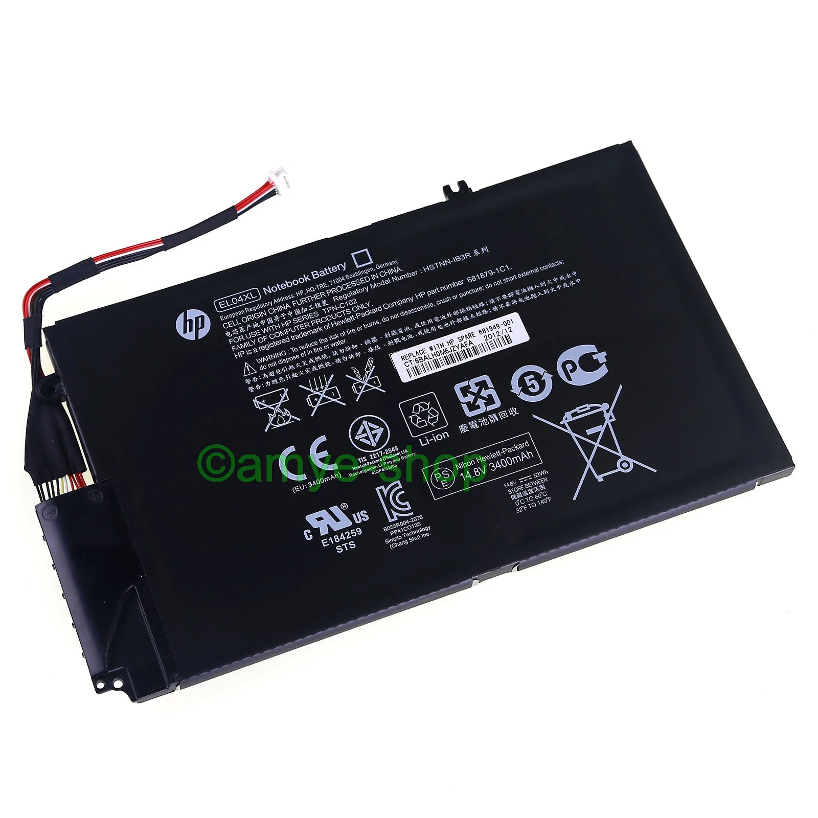 Ảnh tin Pin laptop HP Envy 4-1000 EL04XL – EL04 (4 cell)