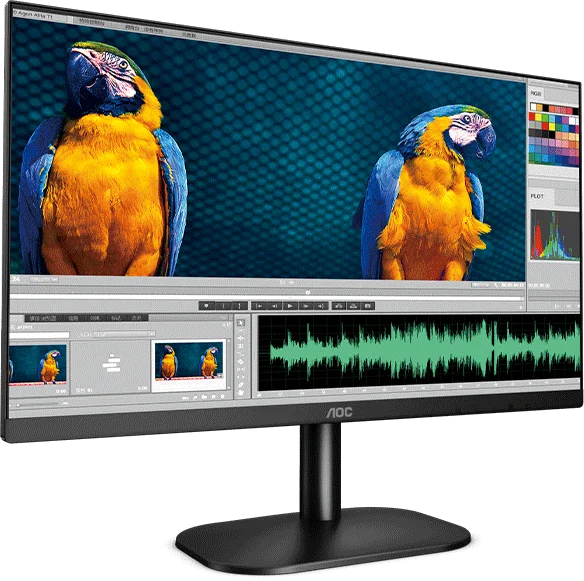 Ảnh tin MÀN HÌNH LCD AOC 24B2XHM/74 23.8" FHD 75Hz HDMI VGA - VIỀN SIÊU MỎNG