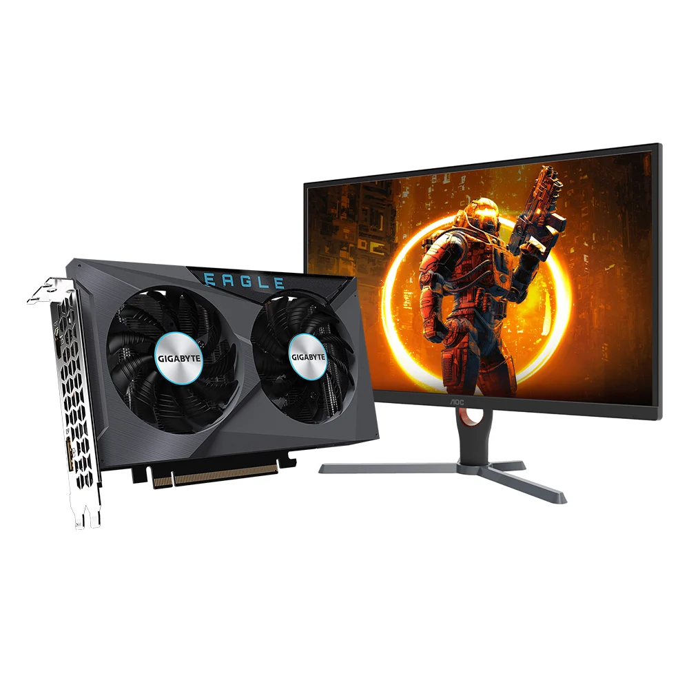 Ảnh tin Combo VGA Gigabyte V.RX6500XT.4G.GG.EG - LCD AOC L.27.GA.AOC.Q27G11E-74.2K