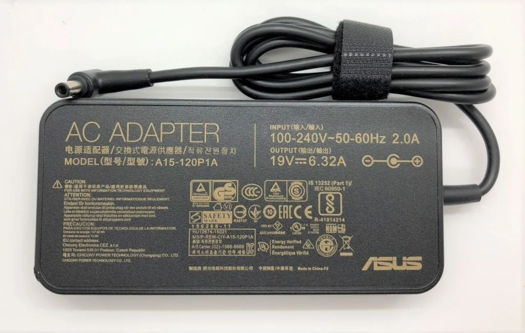 Ảnh tin Sạc Laptop Asus 19V 6.32A (120W) Chân To - Có kim