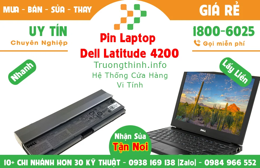 Ảnh tin Pin Laptop Dell Latitude 4200