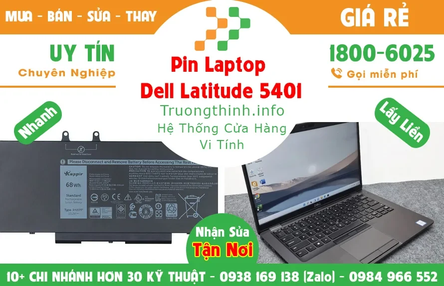Ảnh tin Pin Laptop Dell Latitude 5401
