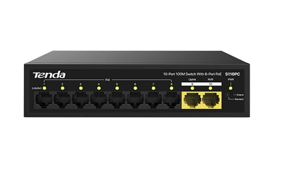 Ảnh tin Switch POE 10/100Mbps TENDA S110PC 80W