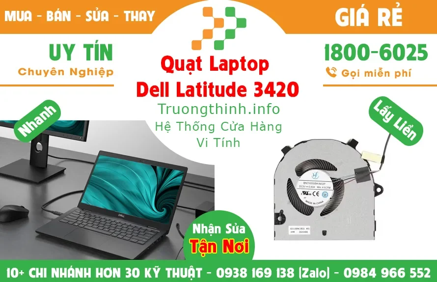 Ảnh tin Quạt Laptop Dell Latitude 3420
