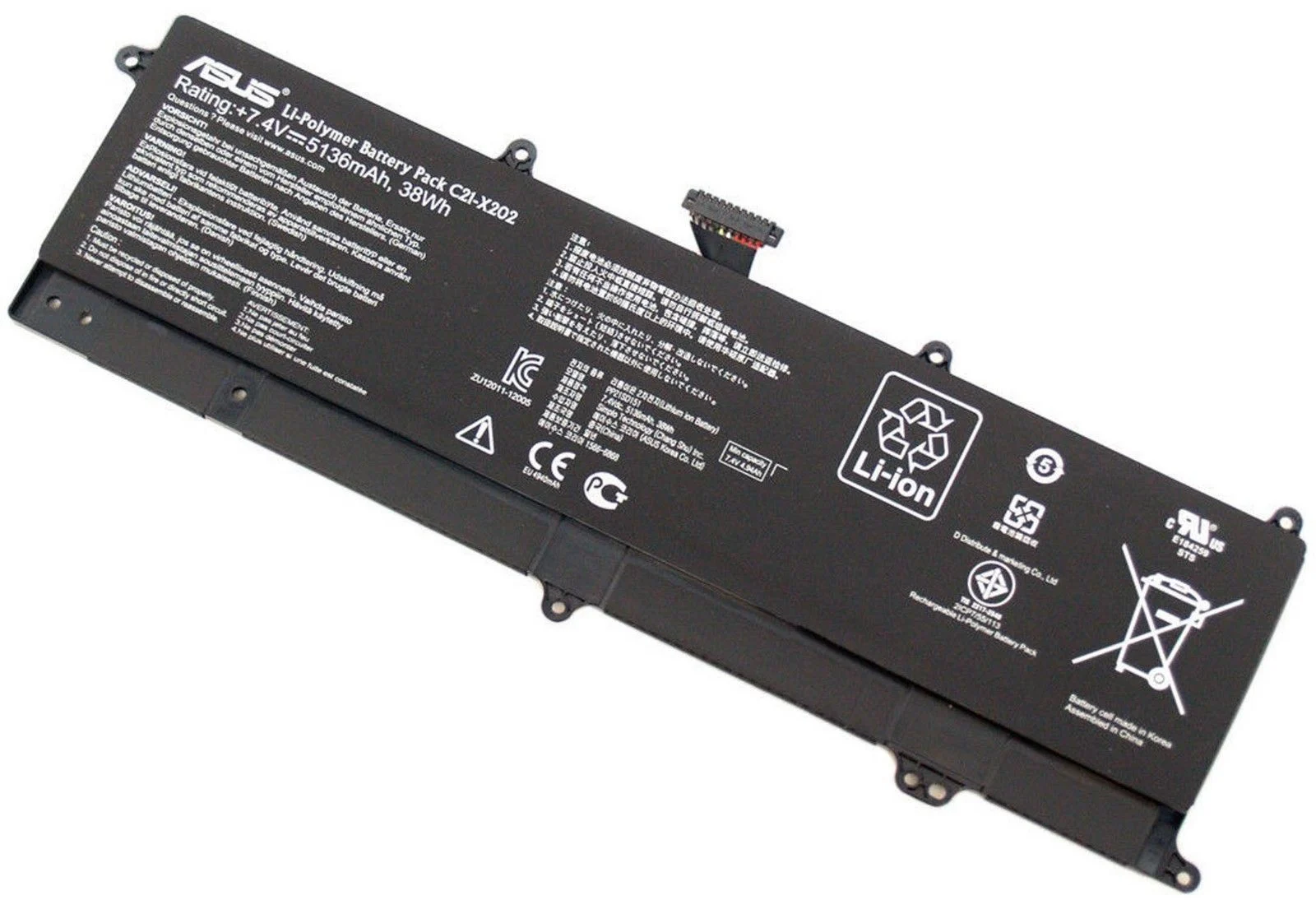Ảnh tin Pin laptop Asus Vivobook X201 X202 X201E X202E S200 S200E zin  – C21‑X202 (4 cell)