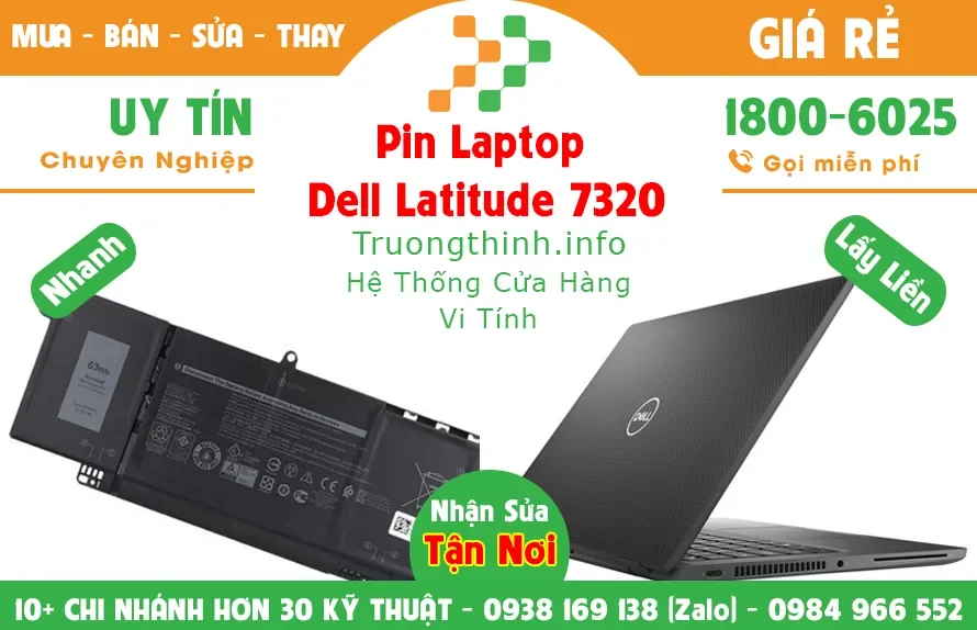 Ảnh tin Pin Laptop Dell Latitude 7320