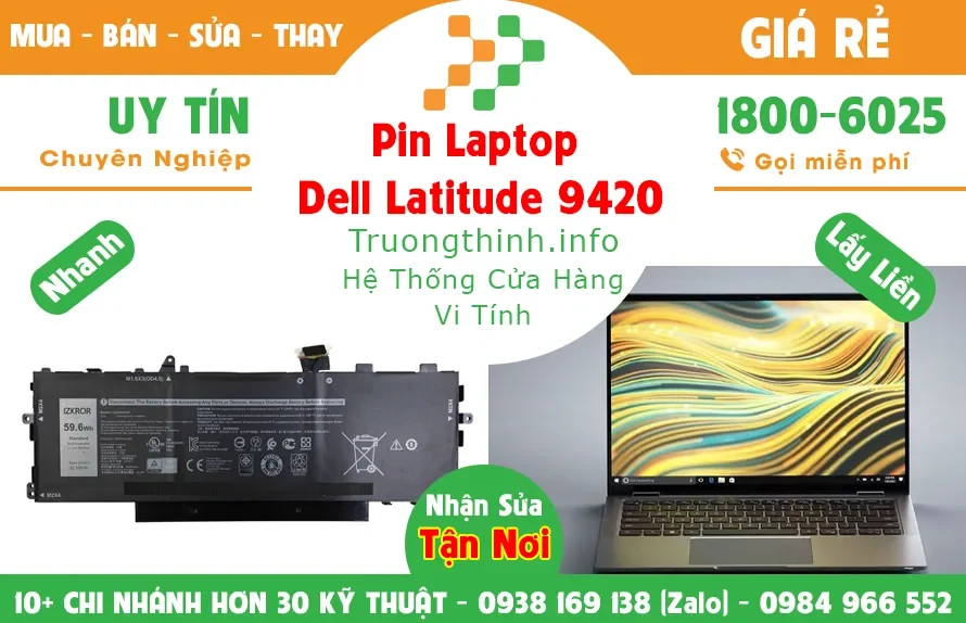 Ảnh tin Pin Laptop Dell Latitude 9420