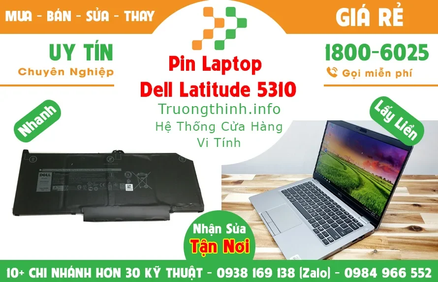 Ảnh tin Pin Laptop Dell Latitude 5310
