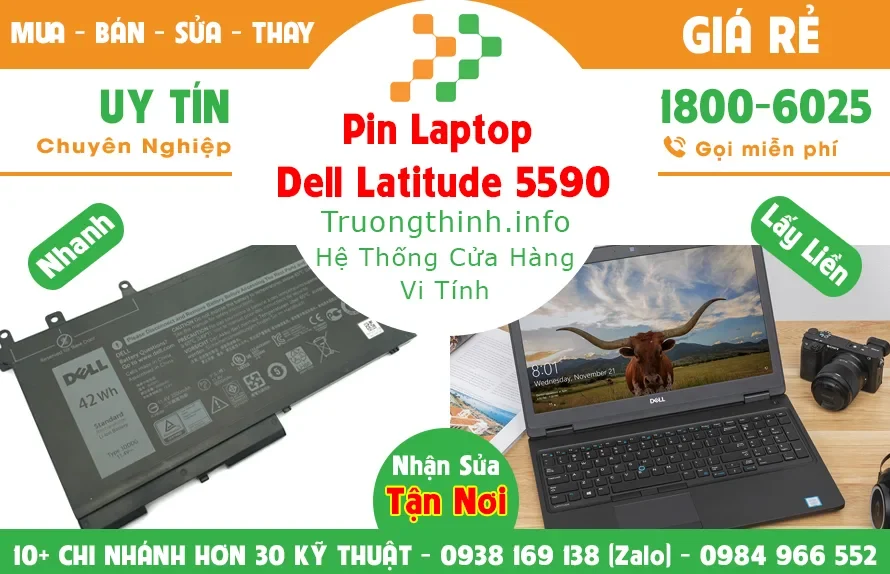 Ảnh tin Pin Laptop Dell Latitude 5590