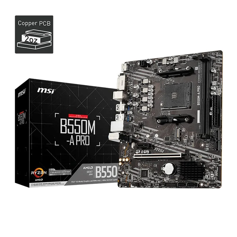 Ảnh tin Mainboard MSI B550M-A PRO | AM4, mATX, 2 khe DDR4