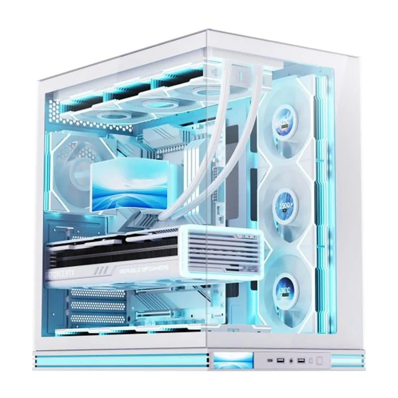 Ảnh tin Thùng máy Leopard AX-2 | ATX, Màn hình LCD, ARGB, Không kèm fan, Trắng