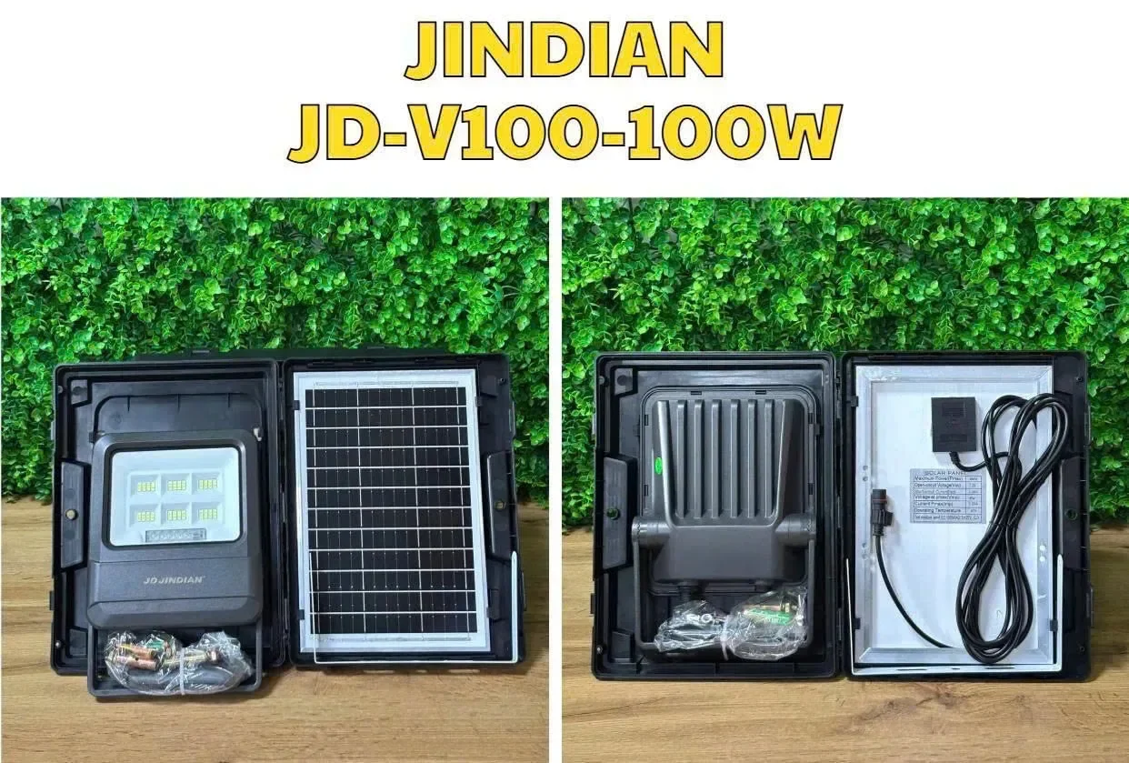 Ảnh tin ĐÈN PHA NĂNG LƯỢNG MẶT TRỜI JINDIAN JD-V100 100W
