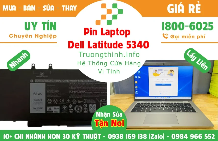 Ảnh tin Pin Laptop Dell Latitude 5340