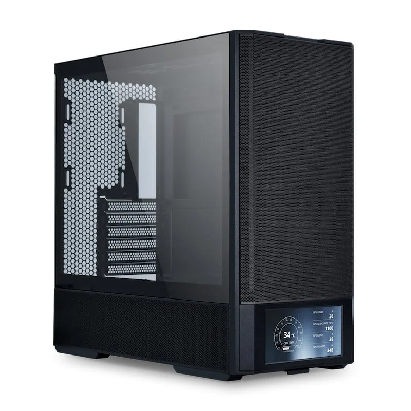 Ảnh tin Thùng máy Lian Li Lancool 207 Black (CASELL207DX) | ATX, Kèm sẵn 4 Fan, LCD 6 inch