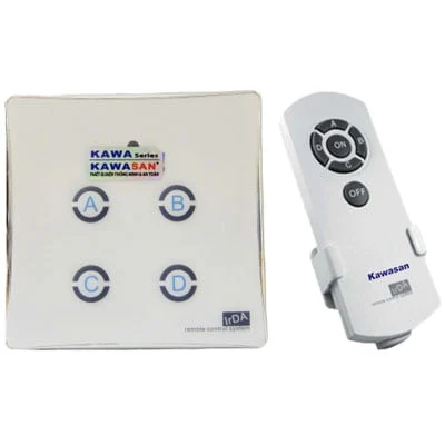 Ảnh tin Công tắc điều khiển từ xa 4 nút âm tường Kawa DK04S
