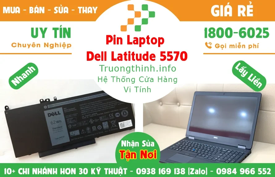 Ảnh tin Pin Laptop Dell Latitude 5570