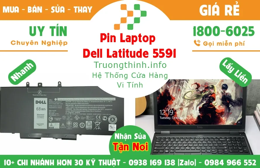 Ảnh tin Pin Laptop Dell Latitude 5591