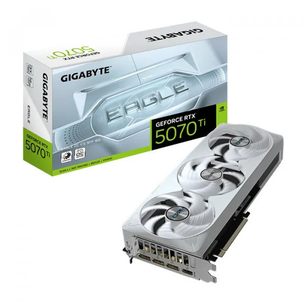 Ảnh tin Card màn hình Gigabyte GeForce RTX 5070 Ti Eagle Ice SFF OC Ice | 16GB GDDR7, 8960 CUDA, PCIe 5.0…