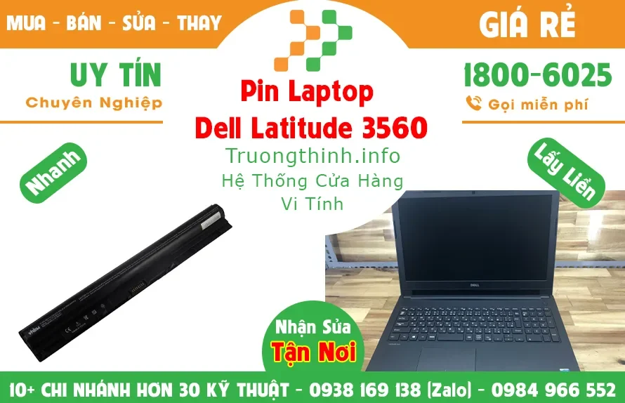 Ảnh tin Pin Laptop Dell Latitude 3560