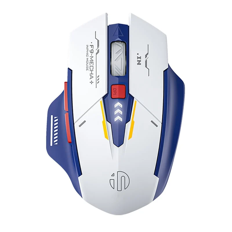 Ảnh tin Chuột gaming INPHIC F9 Gundam Chính Hãng | Wireless, 2400 DPI, 90g, Trắng Xanh