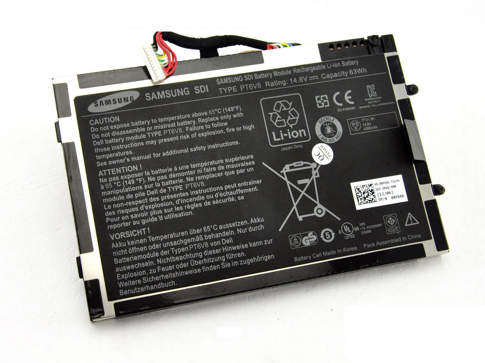 Ảnh tin Pin laptop Alienware M14x R1 M11x R1 R2 R3 M14x R2 – PT6V8 (8 cell)