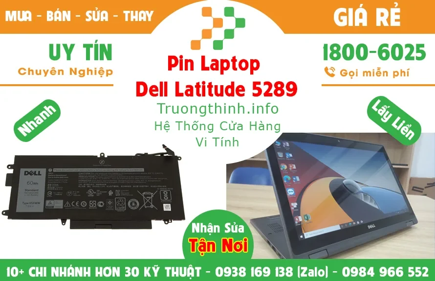 Ảnh tin Pin Laptop Dell Latitude 5289