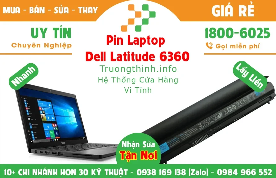 Ảnh tin Pin Laptop Dell Latitude 6360