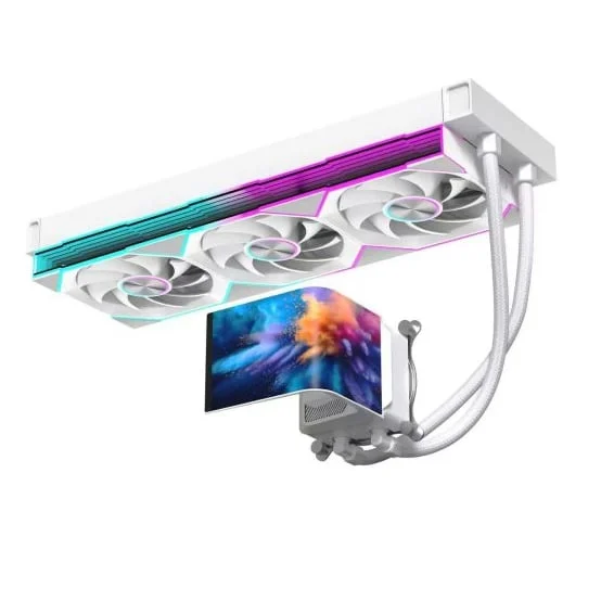Ảnh tin Tản nhiệt nước AIO Leopard Chill ARC 360 LCD Cong | Rad 360mm, Màn hình LCD cong, Trắng