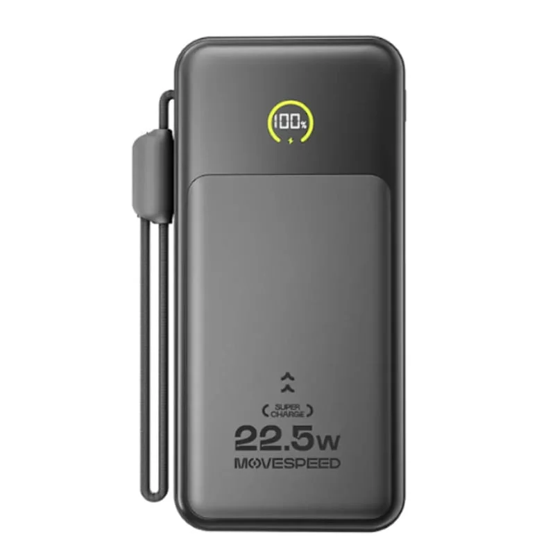Ảnh tin Sạc dự phòng Movespeed MSP19 22.5W | 10000mAh, Màn Led, Tích hợp Type C, Black