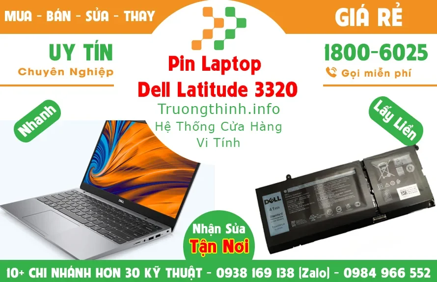 Ảnh tin Pin Laptop Dell Latitude 3320