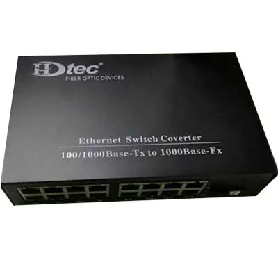 Ảnh tin Converter Quang HDtec 16 cổng RJ45 Lan 1G