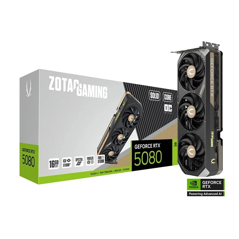 Ảnh tin Card màn hình NVIDIA GeForce RTX 5080 Zotac SOLID CORE OC (ZT-B50800J2-10P) | 16GB GDDR7, 10752…
