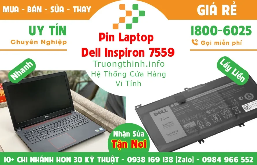 Ảnh tin Pin Laptop Dell Inspiron 7559