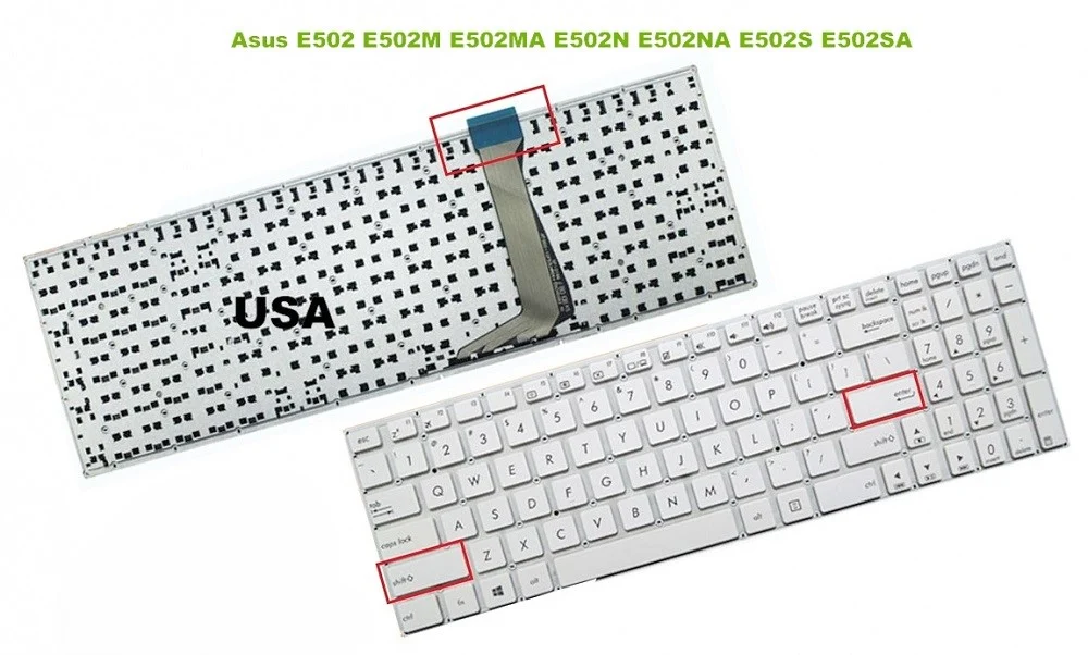 Ảnh tin Bàn phím laptop Asus EeeBook E502, E502S, E502SA, E502M, E502MA màu trắng