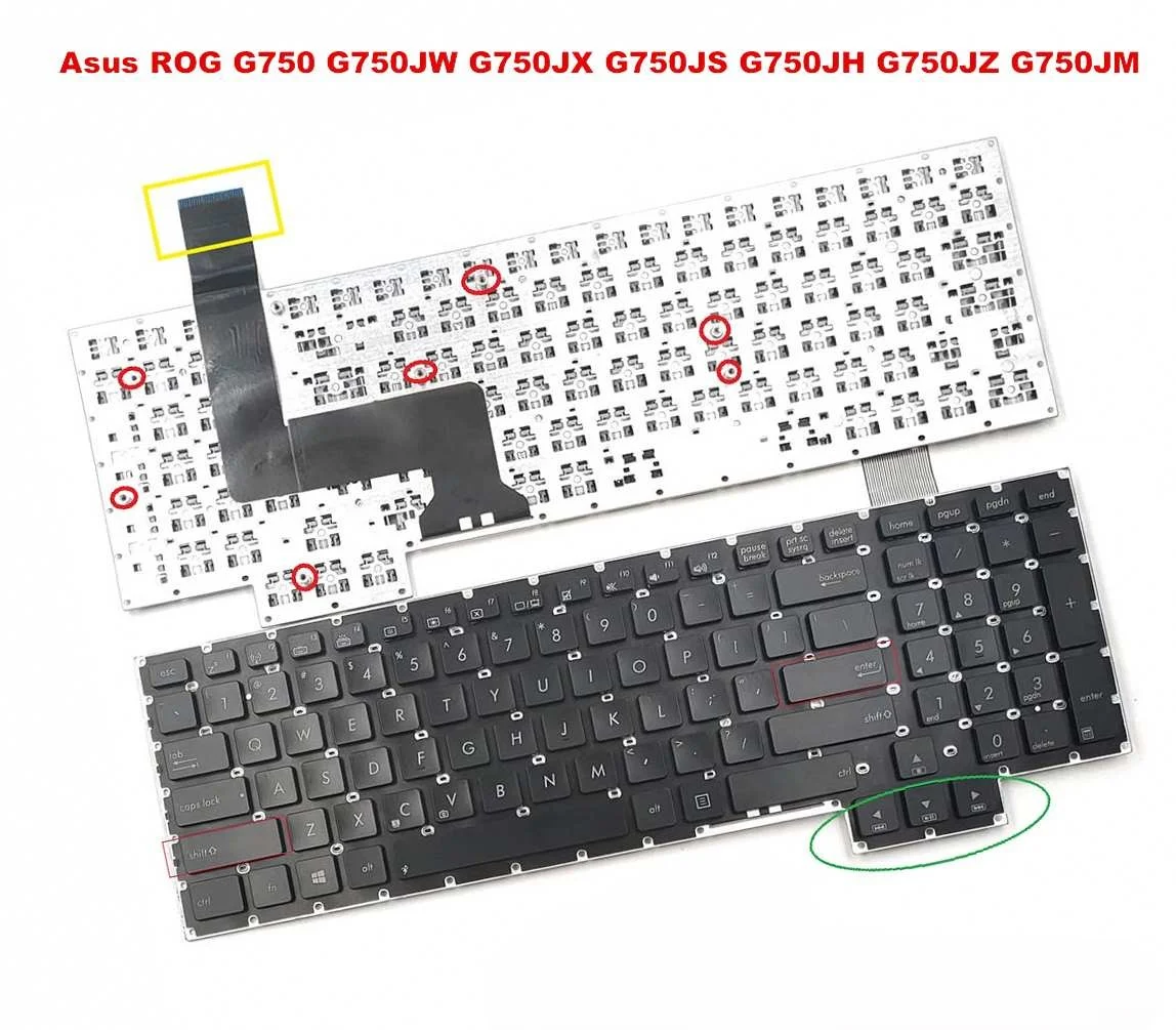 Ảnh tin Bàn phím laptop Asus G750, G750J, G750JH, G750JM, G750JS