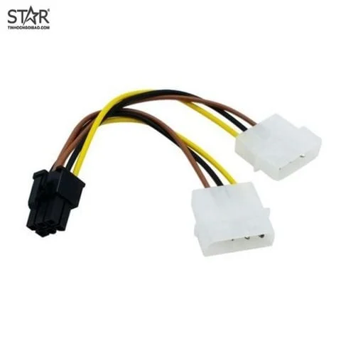 Ảnh tin Cáp Nguồn Từ Cổng Ata Ra Cổng Vga 6 Pin (Cấp Nguồn Vga Có Nguồn Phụ 6 Pin) | Test 7 Ngày