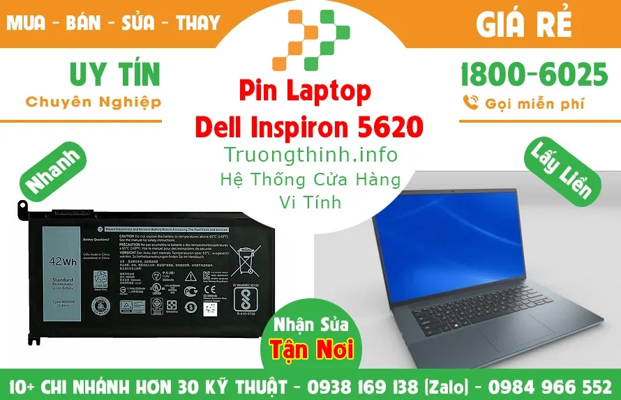 Ảnh tin Pin Laptop Dell Inspiron 5620