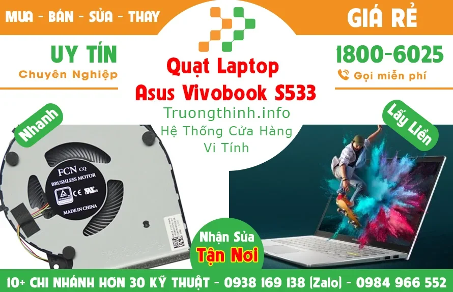 Ảnh tin Quạt Laptop Asus Vivobook S533